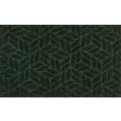 Wash & dry Fußmatte "Leaves midnight green", grün, B:45cm H:8mm L:75cm, Polyester, BY KLEEN-TEX, Teppiche, Fußmatte