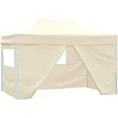 Syfax Partyzelt 291 x 431 x 315 cm Creme Oxford-Stoff