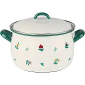 Riess Emaille Fleischtopf mit Deckel Ø 18 cm, 2,5 l Gmundner Streublumem