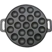 ARO houseware Poffertjesplatte aus Gusseisen 19 Stück 24cm schwarz