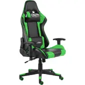 Syfax Gaming-Stuhl Grün, ergonomisch, drehbar, PVC, 110 kg, 68x69x123-133 cm