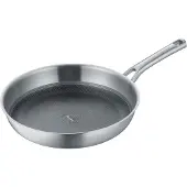 Berndes Bratpfanne, 3-Schicht-Material, Antihaftversiegelung, Pfanne mit praktischem "easy oil flow system" für perfekte Ölverteilung, Durchmesser: 20 cm