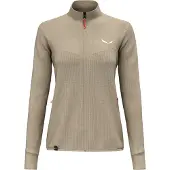 Salewa - Women's Puez Waffle Hybrid PL Jacket - Fleecejacke Gr 38 beige/braun