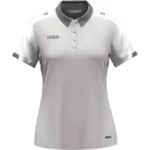 Jako Damen Polo Dynamic 6370D-837 M - Hellgrau/Weiß/Grau - M