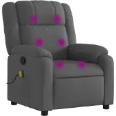 Syfax Massagesessel Dunkelgrau Stoff