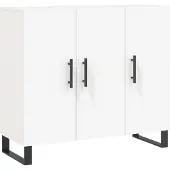 Syfax Sideboard Weiß 90x34x80 cm Holzwerkstoff