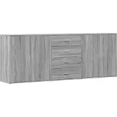 Syfax Sideboards 3 Stk. Grau Sonoma Holzwerkstoff
