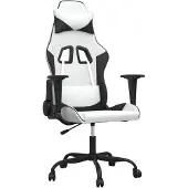 Syfax Gaming-Stuhl mit Massagefunktion Weiß und Schwarz Kunstleder