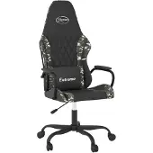 Syfax Gaming-Stuhl mit Massagefunktion Schwarz Tarnfarben Kunstleder