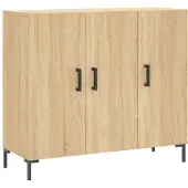 Syfax Sideboard Sonoma-Eiche 90x34x80 cm Holzwerkstoff