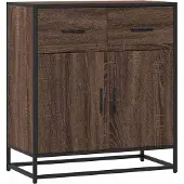 Syfax Sideboard Braun Eichen-Optik 68x35x76 cm Holzwerkstoff
