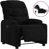 Syfax Relaxsessel Elektrisch Schwarz Stoff