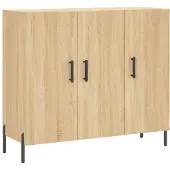 Syfax Sideboard Sonoma-Eiche 90x34x80 cm Holzwerkstoff