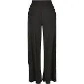 Urban Classics TB5029 - Ladies Rib Jersey Wide Leg Pants black 4XL