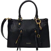 Marc O'Polo Leder Handtasche Umhängetasche Phili Shopper Black schwarz