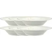 Villeroy & Boch Schale "Salatschalen Ivoire ø 20,5 cm 6er Set weiß-gold", bunt (weiß, gold), L:20,5cm, Schüsseln, Schale