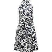 Ragwear A-Linien-Kleid "A-Linien-Kleid Angylee Print YOUMODO", Damen, Gr. S, N-Gr, blau (navy), Obermaterial: 100% Viskose CV., Kleider A-Linien-Kleid