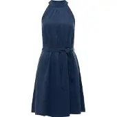 Ragwear A-Linien-Kleid "A-Linien-Kleid Angylee YOUMODO", Damen, Gr. S, N-Gr, blau (midnight), Obermaterial: 80% Viskose CV. 20% Polyester PES., Kleider A-Linien-Kleid