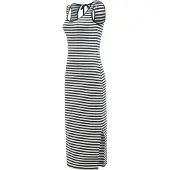 Ragwear Shirtkleid "Shirtkleid Montyca Stripes YOUMODO", Damen, Gr. S, N-Gr, blau (navy), Obermaterial: 95% Baumwolle CO. 5% Elasthan EL., Kleider Shirtkleid