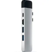 Satechi ST-TCPHES, USB 3.2 Gen 1 (3.1 Gen 1) Type-C, Silber, MicroSD (TransFlash), HDMI, RJ-45, USB 3.2 Gen 1 (3.1 Gen 1) Type-A, USB 3.2 Gen 1 (3.1 Gen 1) Type-C, Aluminium, USB