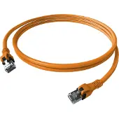 EasyLan DualBoot PushPull IP20 Patchkabel, Cat.6A (Class EA), S/FTP, orange, 2 m