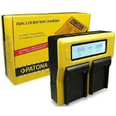 PATONA Dual LCD USB Ladegerät für Canon LPE6 LP-E6
