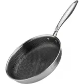 Elitehoff Edelstahl Bratpfanne Ø26 cm mit Antihaft-Wabenbeschichtung, kratzfest und induktionsgeeignet