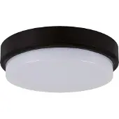 Ideus Hermetische LED-Deckenleuchte schwarz 12W 4100K IP65 ARON 03800