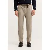 Bugatti 1100000002199 "Loose Fit", Herren, Gr. 38, Länge 30, beige (50, beige), 65% Baumwolle, 33% Lyocell, 2% Elasthan, unifarben, loose fit, Hosen 1100000002199, aus Baumwollmix mit Stretch