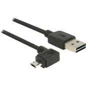 DeLOCK 83853, 2 m, USB A, Micro-USB B, USB 2.0, Männlich/Männlich, Schwarz