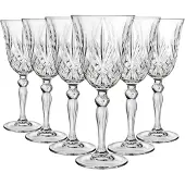 RCR Melodia White Wine Glasses – 210 ml – Set of 6 – Crystal Clear – Dishwasher Safe