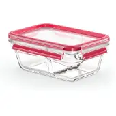 EMSA Clip&Close Glas rotes Vorratsglas 800 ml