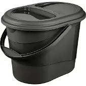 Keeeper -Abfalleimer "elsa" mit Deckel oval graphite