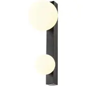 SLV 1009145 SUN WL, double, G9, Wandaufbauleuchte, rund, 2 x max. 5 W, IP20, schwarz