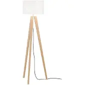 Fischer & Honsel Leuchten Stehlampe SHINE-WOOD, weiß/nickel/eiche, Höhe 164 cm 3 x E27