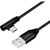 Logilink CU0142, 0,3 m, USB A, Micro-USB B, USB 2.0, 0,48 Gbit/s, Schwarz