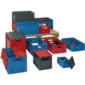 LA-KA-PE Transportstapelbehälter L400xB300xH145mm - VTK400/145-0 BLAU