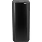 Brabantia Bo Touch Bin, 10 l, Rechteckig, Stahl, Schwarz, Kunststoff, Terrasse