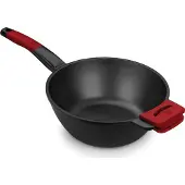 BRA Premiere A412028, Rund, Wok-/Bratpfanne, Schwarz, Aluminium, 5,5 mm, Keramik, Gas, Halogen, Induktion, Versiegelte Platte