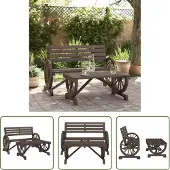 The Living Store 2-tlg. Garten-Lounge-Set Massivholz Tanne