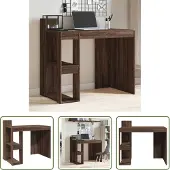 The Living Store Schreibtisch Braun Eichen-Optik 103,5x56,5x94 cm Holzwerkstoff