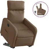 Sonstiges Relaxsessel mit Aufstehhilfe Braun Stoff