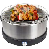 Syntrox Germany Syntrox Raucharmer Holzkohlegrill aus Edelstahl rund, H 195 mm