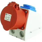 TP Electric Combo Wandsteckdose 5-polig CEE 16A IP44 Schuko 230V 2670