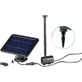 Pearl Teich- und Springbrunnen-Pumpe mit 2-Watt-Solarpanel und Akkubetrieb