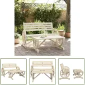 The Living Store 2-tlg. Garten-Lounge-Set Massivholz Tanne