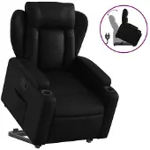 Sonstiges Relaxsessel mit Aufstehhilfe Schwarz Kunstleder