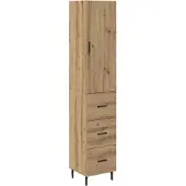 Syfax Highboard Artisan-Eiche 34,5 x 34 x 180 cm Holzwerkstoff