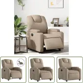 The Living Store Relaxsessel Elektrisch Cappuccino-Braun Kunstleder