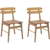 Syfax Esszimmerstuhl 2 pcs Natur Massives Gummiholz